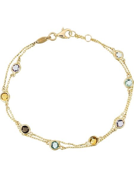 OR ÉCLAT Złota bransoletka "Colormix" z kamieniami szlachetnymi rozmiar: onesize. Żółte bransoletki damskie Or Éclat, złote. Za 1,565.99 zł.
