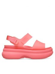 Crocs Sandały Soho Sandal 212651 Różowy. Czerwone sandały damskie Crocs, bez wzorów, z tworzywa sztucznego, bez obcasa, na płaskiej podeszwie. Za 249.99 zł.
