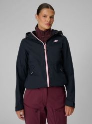 4F Kurtka trekkingowa membrana 10000 damska - czarna L. Czarne kurtki damskie 4f, l, bez kaptura. Za 399.99 zł.