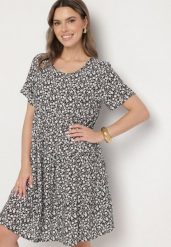 Czarna Sukienka z Bawełną w Kwiatowy Wzór Lunasenia. Czarne sukienki damskie Born2be, na co dzień, na lato, l, bez wzorów, z bawełny, eleganckie, bez kołnierzyka, bez ramiączek. W wyprzedaży za 51.99 zł.