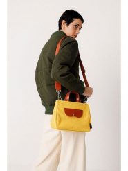 SKFK Torebka "Tibi" w kolorze karmelowo-żółtym rozmiar: onesize. Żółte torebki klasyczne damskie SKFK, bez wzorów, z bawełny, bez dodatków. Za 217.99 zł.