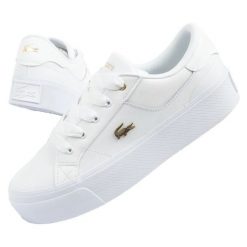 Buty Lacoste Ziane Platform 05216 białe. Białe buty sportowe na co dzień damskie bez wzorów, ze skóry. Za 623.05 zł.