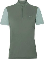 VAUDE Matera FZ damska koszulka kolarska, army green, krótki rękaw. Zielone t-shirty damskie Vaude, uniwersalny, bez wzorów, z elastanu, bez kołnierzyka. Za 487.80 zł.