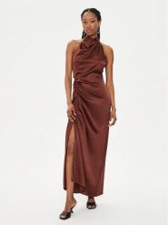 Gestuz Sukienka letnia Walery 10908960 Brązowy Relaxed Fit. Brązowe sukienki damskie Gestuz, na lato, bez wzorów, z wiskozy, bez kołnierzyka, bez ramiączek. Za 639.99 zł.