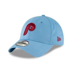 Czapka z daszkiem Phillie MLB Core Classic 2 0. Niebieskie czapki męskie New Era, bez wzorów, z materiału, klasyczne. Za 119.10 zł.