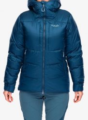 Kurtka puchowa damska Rab Positron Pro Hoody. Niebieskie kurtki damskie RAB, s, bez wzorów, z materiału, bez kaptura. Za 1,935.99 zł.
