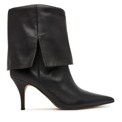 Botki Aldo. Czarne botki damskie Aldo, bez obcasa, na szpilce, bez zapięcia. Za 639.99 zł.