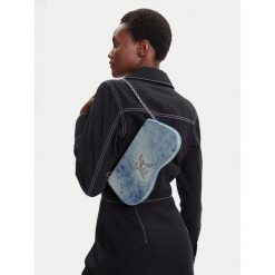 Torebka Karl Lagerfeld Jeans. Niebieskie torebki klasyczne damskie Karl Lagerfeld Jeans, bez wzorów, z jeansu, bez dodatków. Za 609.99 zł.