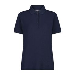 Damska koszulka polo CMP. Niebieskie bluzki damskie CMP, bez wzorów, bez kołnierzyka, bez ramiączek. Za 192.00 zł.