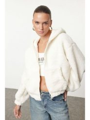 Trendyol Bluza w kolorze kremowym rozmiar: M. Brązowe bluzy z kapturem damskie Trendyol, m. Za 170.47 zł.