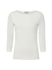 More & More Damska koszulka z długim rękawem Kobiety Bawełna biały jednolity, 42. Białe t-shirty damskie MORE & MORE, bez wzorów, z bawełny, bez kołnierzyka. Za 199.95 zł.