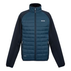 Męska Kurtka Hybrydowa Clumber IV Full Zip. Niebieskie kurtki męskie Regatta, l, bez wzorów, z puchu, sportowe, bez kaptura. Za 182.99 zł.