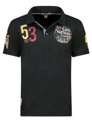 Geographical Norway Koszulka polo "Kelan" w kolorze czarnym rozmiar: M. Czarne koszulki polo męskie Geographical Norway, m, bez wzorów, z bawełny, bez ramiączek. Za 88.02 zł.