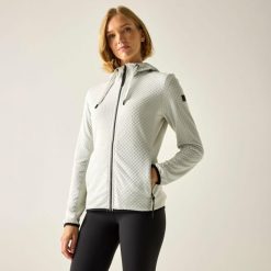 Damska bluza polarowa Ellula z kapturem i zamkiem błyskawicznym. Szare bluzy z kapturem damskie Regatta, z materiału. Za 349.99 zł.