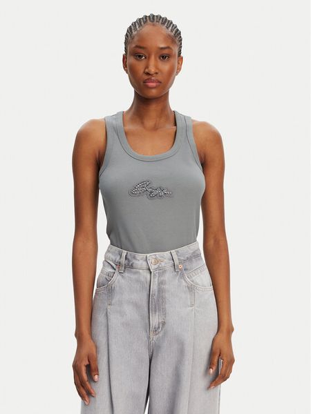 BOSS Top 50545486 440 Niebieski Regular Fit. Niebieskie topy damskie Boss, xl, bez wzorów, z bawełny, bez kołnierzyka. Za 279.99 zł.