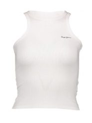 Pepe Jeans Top w kolorze białym rozmiar: XL. Białe topy damskie Pepe Jeans, xl, bez wzorów, z jeansu, bez kołnierzyka. Za 52.79 zł.