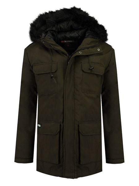 Geographical Norway Parka "Batna" w kolorze oliwkowym rozmiar: XL. Brązowe parki męskie Geographical Norway, xl, bez wzorów. Za 258.52 zł.