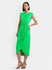 Lauren Ralph Lauren Sukienka koktajlowa 250925939001 Zielony Regular Fit. Zielone sukienki damskie Lauren Ralph Lauren, bez wzorów, z syntetyku, wizytowe, bez kołnierzyka, bez ramiączek. Za 719.99 zł.