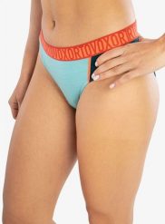 Figi termoaktywne damskie Ortovox 150 Essential Bikini. Zielone bikini damskie ORTOVOX, bez wzorów. Za 137.49 zł.