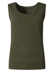 Timezone Top w kolorze khaki rozmiar: XL. Brązowe topy damskie Timezone, xl, bez wzorów, bez kołnierzyka. Za 70.08 zł.