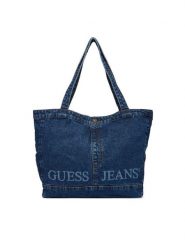 Guess Jeans Torebka M4BZ67 D5RH0 Niebieski. Niebieskie torebki klasyczne damskie Guess Jeans, z aplikacjami, z jeansu, bez dodatków. Za 149.99 zł.