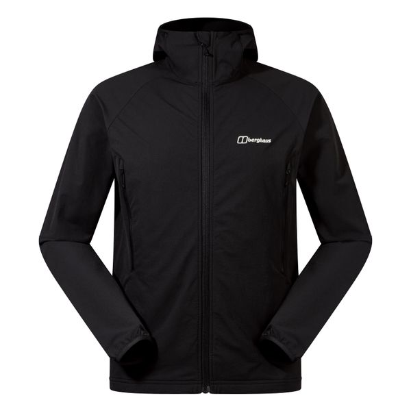 Kurtka softshell męska Berghaus Skelbo. Czarne kurtki outdoor męskie Berghaus, m, bez wzorów, z materiału, bez kaptura. Za 449.99 zł.