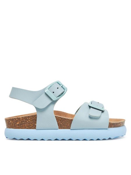 Geox Sandały J Bubblebow G J55MYA 000BC C4016 M Błękitny. Niebieskie sandały dziewczęce Geox, ze skóry, bez zapięcia. Za 219.99 zł.