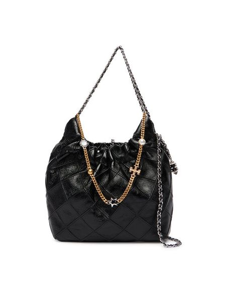 Tory Burch Torebka Fleming 164022 Czarny. Czarne torebki klasyczne damskie Tory Burch, bez wzorów, ze skóry, bez dodatków. Za 2,699.00 zł.