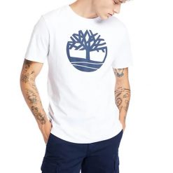 T-Shirt Kennebec River Tree Rozmiar XL Biały - A2C2R100. Białe t-shirty męskie Timberland, m, bez wzorów, z bawełny, bez kołnierzyka. W wyprzedaży za 130.75 zł.