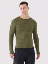 4F Podkoszulek termiczny w kolorze khaki rozmiar: S/M. Brązowe bielizna termoaktywna męska 4f, m, bez wzorów. Za 74.11 zł.