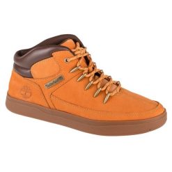 Buty sportowe Sneakersy męskie, Davis Square Mid. Żółte buty sportowe na co dzień męskie Timberland, z materiału, bez zapięcia, trekkingowe. Za 529.99 zł.