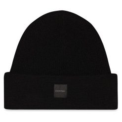 Czapka Calvin Klein. Czarne czapki zimowe damskie CALVIN KLEIN. Za 329.99 zł.