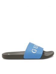 Guess Klapki F5GZ06 BB00F Niebieski. Niebieskie klapki i japonki męskie Guess, z tworzywa sztucznego. Za 119.99 zł.