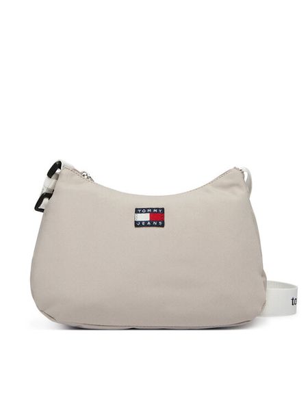 Tommy Jeans Torebka Tjw Ess Daily Shoulder Bag AW0AW18463 Beżowy. Brązowe torebki klasyczne damskie Tommy Jeans, bez wzorów, z jeansu, bez dodatków. Za 249.99 zł.