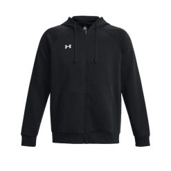 Bluza Rozpinana Męska Polar Rival. Czarne bluzy sportowe męskie Under Armour, bez wzorów, z bawełny, bez kołnierzyka, bez ramiączek. Za 269.15 zł.