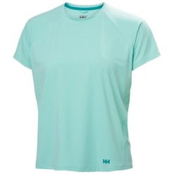Koszulka damska Helly Hansen Shine Solen. Niebieskie t-shirty damskie Helly Hansen, l, bez wzorów, bez kołnierzyka. Za 315.50 zł.
