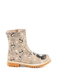 Streetfly Botki w kolorze szarym ze wzorem rozmiar: 39. Szare botki damskie Streetfly, z materiału, bez obcasa, bez zapięcia. Za 256.45 zł.