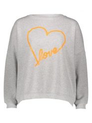 Miss goodlife Bluza "Heart Love" w kolorze szarym rozmiar: XS. Szare bluzy bez kaptura damskie miss goodlife, xs, z bawełny. Za 92.21 zł.