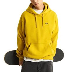 Bluza polarowa VANS LEFT CHEST II LOOSE PO Żółty. Żółte bluzy bez kaptura męskie Vans, m, z polaru. Za 344.50 zł.