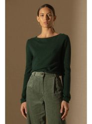 Perfect Cashmere Kaszmirowy sweter w kolorze ciemnozielonym rozmiar: XL. Zielone swetry klasyczne damskie Perfect Cashmere, xl, z kaszmiru, bez kołnierzyka. Za 340.99 zł.