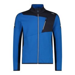 Rozciągliwa polarowa bluza na zamek CMP. Niebieskie bluzy bez kaptura męskie CMP, z polaru. Za 403.50 zł.