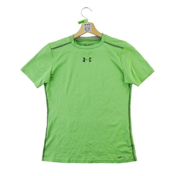 Second life - Koszulka damska z krótkim rękawem Under Armour - Stan bardzo dobry. Zielone bluzki sportowe damskie Under Armour, l, bez wzorów, z materiału, bez ramiączek. Za 42.56 zł.