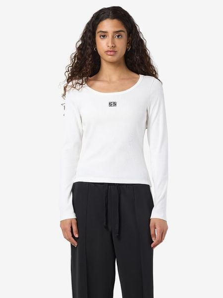 Noisy may Koszulka w kolorze białym rozmiar: M. Białe bluzki damskie Noisy may, m, bez wzorów, z bawełny, bez kołnierzyka. Za 82.83 zł.