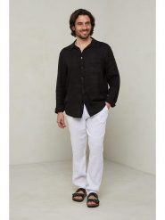 Lin Passion Koszula w kolorze czarnym rozmiar: XL/XXL. Czarne koszule męskie Lin Passion, xl, bez wzorów, z bawełny, bez kołnierzyka, bez ramiączek. Za 166.88 zł.