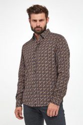 Koszula męska ze wzorem Hanson2-W JOOP! JEANS. Koszule męskie Joop! Jeans, m, bez wzorów, z jeansu, bez kołnierzyka, bez ramiączek. W wyprzedaży za 337.35 zł.