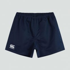 Szorty z poliestru Canterbury Professional. Niebieskie szorty męskie CANTERBURY, z materiału, bez kołnierzyka. Za 221.50 zł.