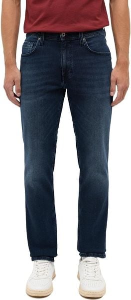 Męskie Spodnie Jeansowe Mustang Style Washington Straight Denim Blue 1014704 5000 882. Niebieskie spodnie materiałowe męskie Mustang, bez wzorów, z denimu. Za 219.99 zł.