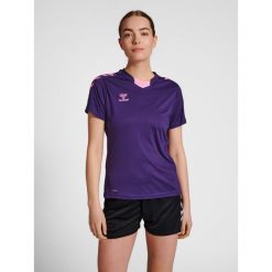 Damska koszulka Hummel hmlhmlCORE. Czerwone bluzki damskie HUMMEL, xs, bez wzorów, sportowe, bez kołnierzyka, bez ramiączek. Za 118.50 zł.