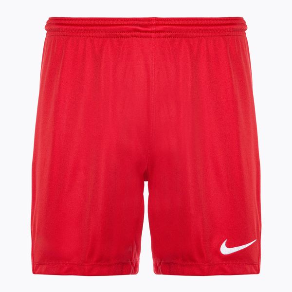 Spodenki piłkarskie damskie Nike Dri-FIT Park III Knit Short. Czerwone szorty damskie Nike, bez wzorów, sportowe. Za 66.99 zł.