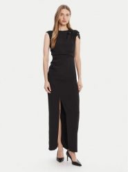 Rinascimento Sukienka wieczorowa CFC0020094002 Czarny Slim Fit. Czarne sukienki damskie RINASCIMENTO, xl, bez wzorów, z syntetyku, wizytowe, bez kołnierzyka, bez ramiączek. Za 599.99 zł.